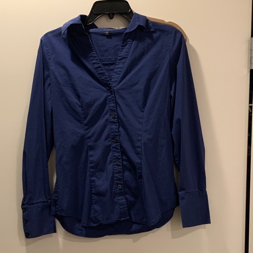Express Blue Button-Down Shirt